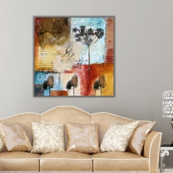 Renk Dalgaları ve Ağaçlar Kanvas Tablo - 