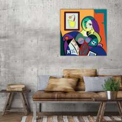 Renkler ve Kadın Kanvas Tablo - 