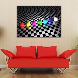 Renkli Küreler Kanvas Tablo 1 - 