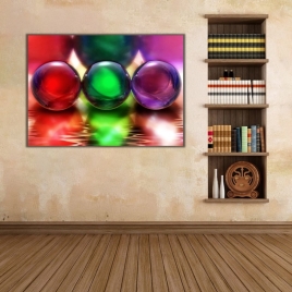 Renkli Küreler Kanvas Tablo - 