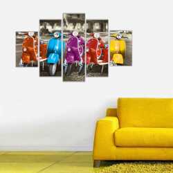 Renkli Mobiletler Kanvas Tablo - 