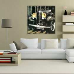 Retro Araba Kanvas Tablo - 