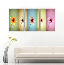 Ritmo Renkli Çiçekler Kanvas Tablo - Thumbnail