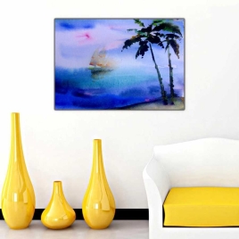 Sahil ve Palmiye Tablosu - 