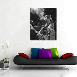 Saksafon ve Müzik Kanvas Tablo - 