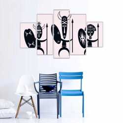 Şamanik Semboller Kanvas Tablo - 