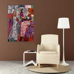 Sanatsal Soyut renkler ve İnsanlar Kanvas Tablo - 