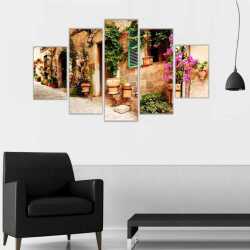 Santorini Evleri Kanvas Tablo - 