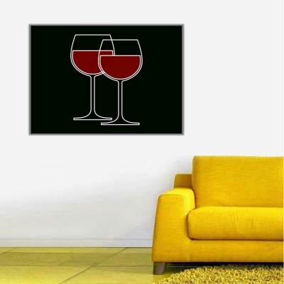 Şarap ve Kadehler Kanvas Tablo