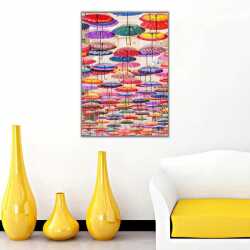 Şemsiyelerin Dansı Kanvas Tablo - 