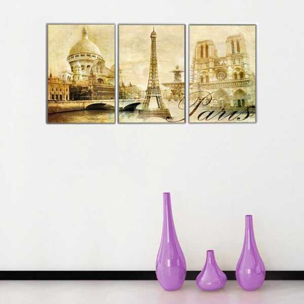 Sepya Kanvas Tablo Paris - 1
