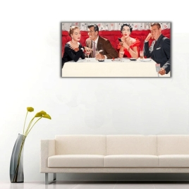 Sinema Ünlüleri Panoramik Kanvas Tablo - 