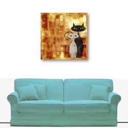 Siyah ve Beyaz Kedi Tablosu - 