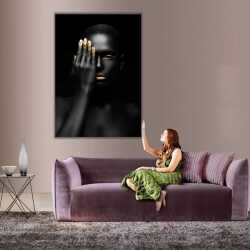 Siyah Kadın Kanvas Tablo - 
