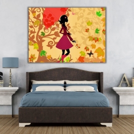 Siyah Kız Kanvas Tablo - 