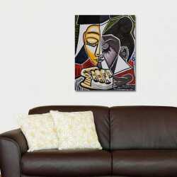 Siyah ve Beyazın Birleşimi Kanvas Tablo - 