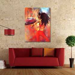 Sokak Dansçısı Kadın Kanvas Tablo - 