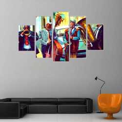 Sokakta Caz Müzik Kanvas Tablo - 