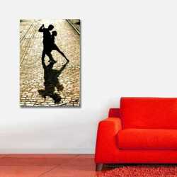 Sokakta Tango Yapan Çift Kanvas Tablo - 