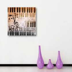 Sol Anahtarı ve Piyano Klavyeleri Tablo - 