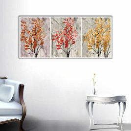 Sonbahar Habercileri Panoramik Kanvas Tablo - 