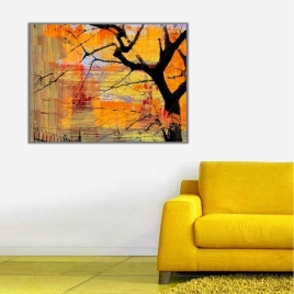 Sonbahar ve Ağaç Kanvas Tablo - 