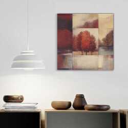 Soyut Ağaç Kare Tablo - 