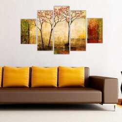 Soyut Ağaçlar Sanatsal Çalışma Kanvas Tablo - 