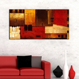 Soyut Dekoratif Renkler Kanvas Tablo - 