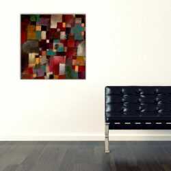 Soyut Parça Renkler Kanvas Tablo - 