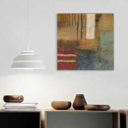 Soyut, Renkler, Şekiller Kare Tablo 1 - 