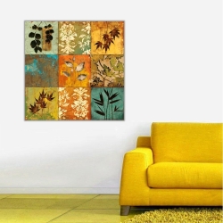 Soyut Yapraklar Kanvas Tablo - 