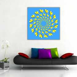 Spiral Halinde Kelebekler Kanvas Tablo - 