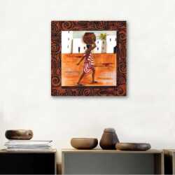 Su Taşıyan Kadın Etnik Kanvas Tablo - 