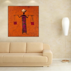 Su Taşıyan Kadın Kanvas Tablo - 