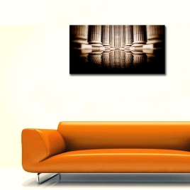 Sütunlar Yatay Panoramik Kanvas Tablo - 