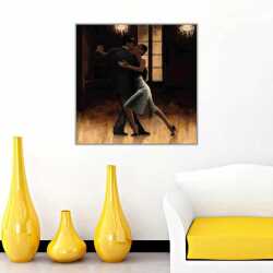Tango Yapan Çift Kanvas Tablo - 