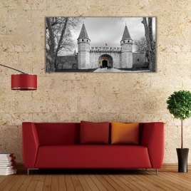 Tarihi Yapı Panoramik Kanvas Tablo - 