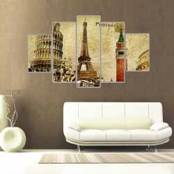 Tarihi Yapılar Kolezyum Kanvas Tablo - 