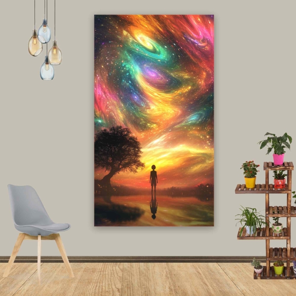 The Cosmic World Kanvas Tablo - 1