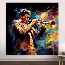 The Musicians Oilpaint Kanvas Tablo - 