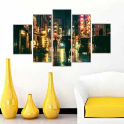 Tokyo'da Bir Sokak Kanvas Tablo - 