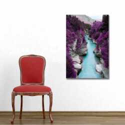 Türkuaz Irmak Kanvas Tablo - 