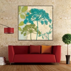 Türkuaz Kuruyan Otlar Kanvas Tablo - 