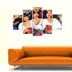 Üç Kadın Kanvas Tablo - 