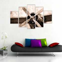 Uçak Pervanesi Kanvas Tablo - 