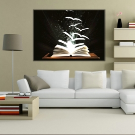 Uçuşan Sayfalar Kanvas Tablo - 