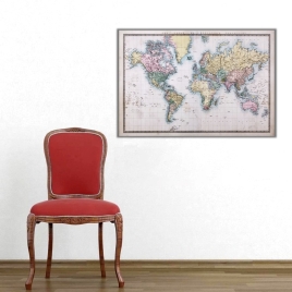 Ülkeler Haritası Kanvas Tablo 1 - 