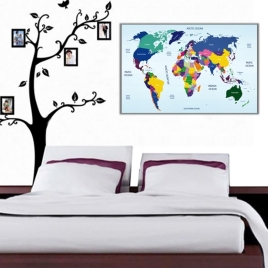 Ülkeler Haritası Kanvas Tablo - 