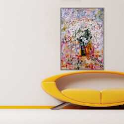 Vazodaki Papatyalar Kanvas Tablo - 